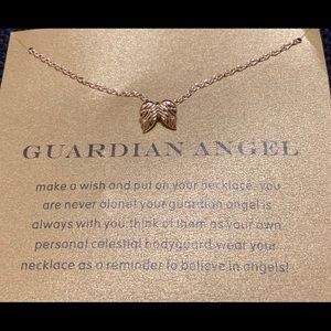 Angel wings gold chain pendant necklace